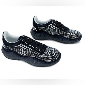 Cape Robin Rhinestone Sneakers Black